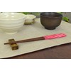 Aoba Chopsticks Natural Wood, Candy Ball Thread, Red, 9.1 inches