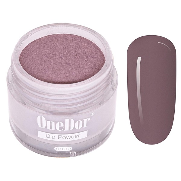 OneDor Nail Dip Dipping Powder – Acrylic Color Pigment Powders Pro Collection System, 1 Oz. (21 - Eggplant)