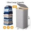 Foluck Large Laundry Hamper, 100L Waterproof Laundry Basket with Lid