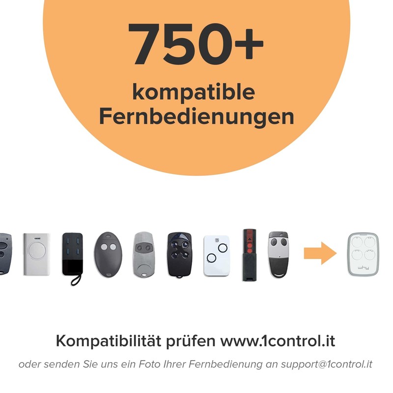 1Control WHY Universal Remote Control 4 Buttons + Clip for