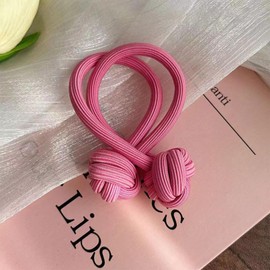 8pcs Women's Stretchy Hair Ties With Knot Durable Hair Rope Elastic Hair Accessory Ponytail Rope Suitable for daily wear of hair accessories and high ponytails.