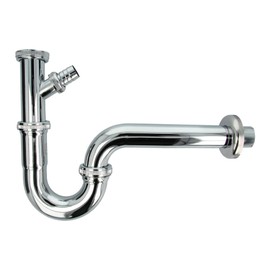 Tubular Air Trap Siphon with Connection for Bathroom Sinks