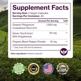 Pure Micronutrients NEW Organic Resveratrol Supplement 1200mg-Extra Strength Formula