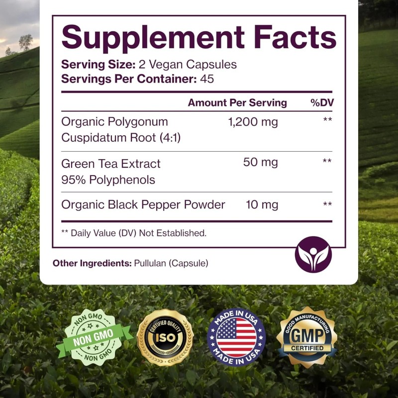 Pure Micronutrients NEW Organic Resveratrol Supplement 1200mg-Extra Strength Formula