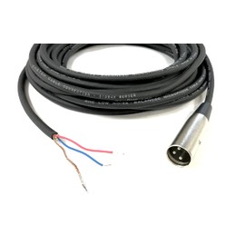 50 Foot Custom Cable Connection Pro-Audio XLR Balanced Microphone Male to Blunt 24 AWG Economy Cable