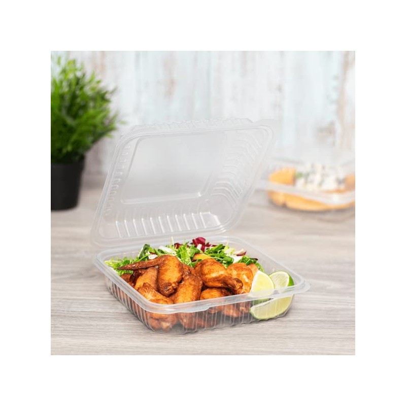Karat FP-HC99PP-1C 9"x 9" PP Hinged Containers - (Case of
