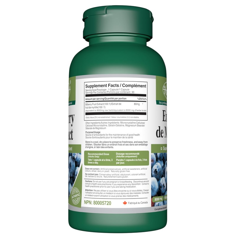 Vorst VORST Bilberry Supplement 8000mg Raw Equivalent (80mg 100:1 Extract)