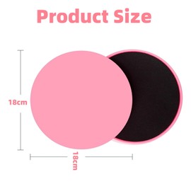 Fenglin-joy Fitness Gliding Discs, Pack of 2 Exercise Sliders, Core Trainers, Sliders, Sliding Discs, Sport, Double-Sided for Fitness and Training People (Pink)
