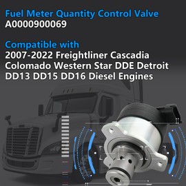 BSNOVT Fuel Meter Quantity Control Valve A0000900069,Compatible with 2007-2022 Freightliner Cascadia Colornado Western Star DDE Detroit DD13 DD15 DD16 Diesel Engines Fuel Pump Metering Unit