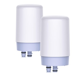 AQUA CREST Faucet Filter Replacement, Replacement for Brita® Faucet Filter, Brita® 36311 On Tap Water Filtration System, Brita® FR-200, FF-100 Replacement Filter, White (Pack of 2)
