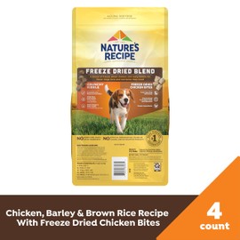 Nature's Recipe Freeze Dried Chicken, Barley & Brown Rice Dog Food 3.5 lb Bag (Pack of 4)