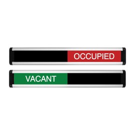 Viro Display 1234804 VAC/OCC-GR-214-40 Sliding Door Sign, 214 x 40mm, Green/Red Edition
