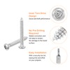QUARKZMAN M3 x 25mm Torx Security Tapping Screws with Pan