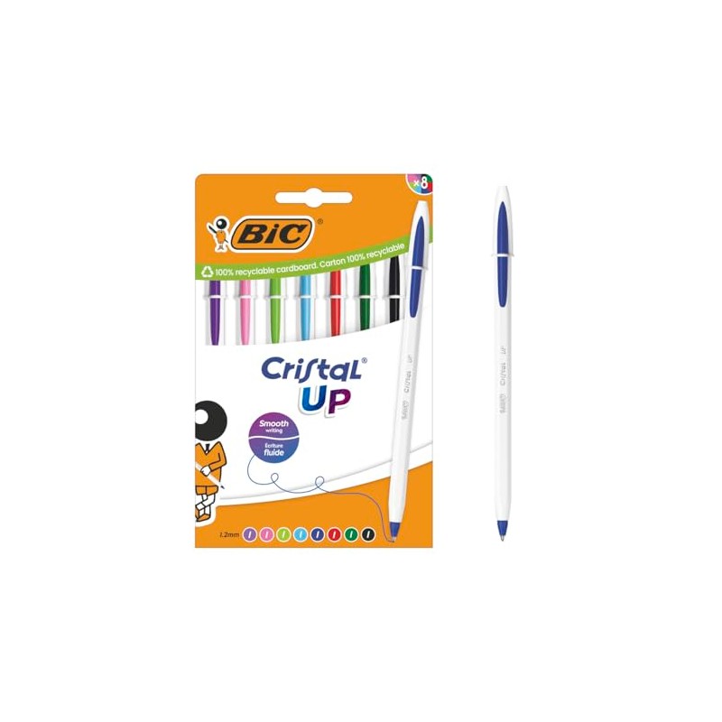 BIC Cristal Up Wide Tip Ballpoint Pen (1.2mm) with Two