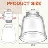 Teenyyou 6 Pcs Clear Glass Globes for Ceiling Fan Lights