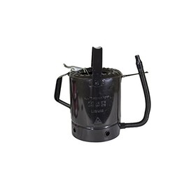 WirthCo 94496 Funnel King 5 Quart Heavy Duty Galvanized Measuring Container with Flex Spout and Thumb-Operated Valve, Black