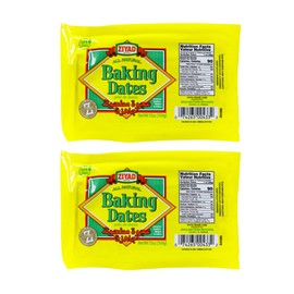 Ziyad Pure Date Paste, No Added Sugar, Ideal For Baking, Pantry, Spread, High Fiber, No Fat, No Preservatives, 13oz (Pack of 2)