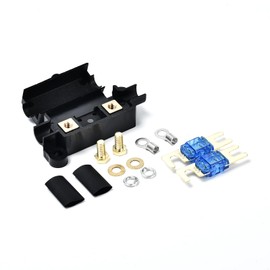 TopHomer Fuse for Fuse Holder and 2 Pieces Blade Fuse, 12 V Waterproof Midi Fuses, Screwed, High Current, with Thermally Shrinkable Terminals for Car, Truck, Motorhome, 60 A