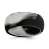 Solid Silicone Black and Grey Camo 8.7mm Domed Plain Classic