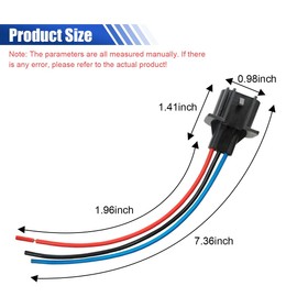 2PCS 9008 H13 Car Headlight Connector, Male Socket Adapter with Extension Wire, Plug Wiring Harness for H13LL Headlights/Fog Lights Lamps Bulbs Conversion (Male Socket)