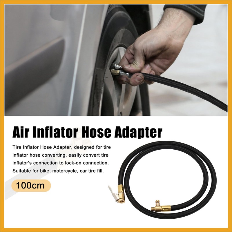 Partuto 100cm 39" Car Tire Valve Pipe Air Chuck Inflator