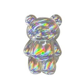 Pxiryanlow Colorful Accessories Bear Transparent Mobile Phone Grip Stand Finger Stand Easy Installation Smooth 3D Laser Phone Folding Cute Accessories, Accessories, Stands
