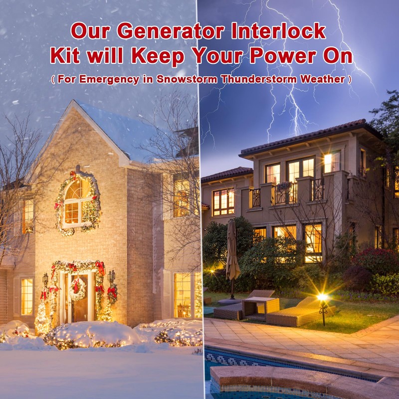Natupal Generator Interlock Kit Compatible with GE 100 Amp Panels.