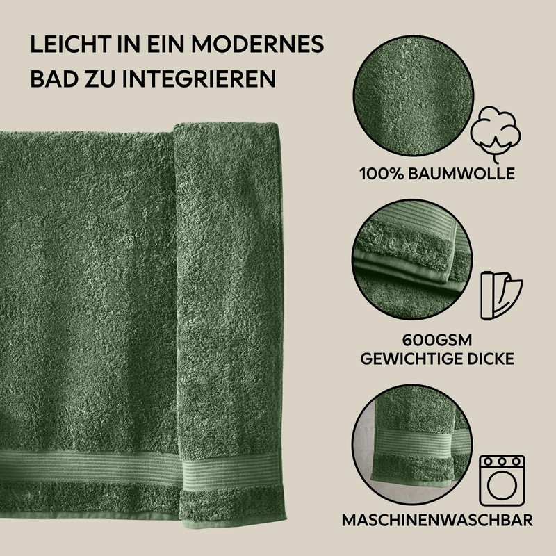 NEXT Home Egyptian Cotton Towels - 100% Cotton (Size) Green