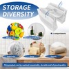 mimzemamz 2 Compartments Bath Toy Storage Organizer Net Bag for