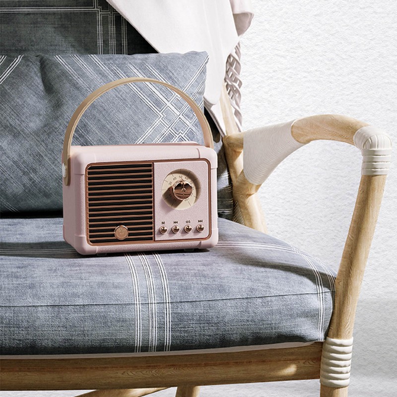 Bluetooth Speaker Compact Portable Retro Look HIFI Stereo Sound Multifunctional