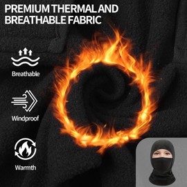 Pukavt 2 Pack Ski Balaclava Face Mask for Kids Age 5-12, Windproof Scarf Neck Warmer for Winter Snowboard