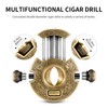 CIGARLOONG Cigar Punch Cutter Bronze Engrave Double Size Drill Cigar