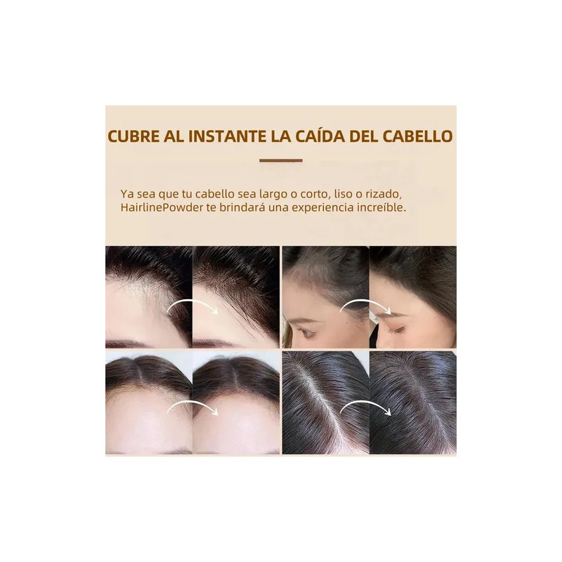 Polvo De Maquillaje Fibra Capilar Cubre Raíz De Cabello
