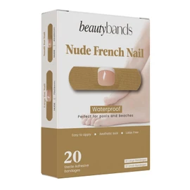 Toe Nail Cover Up Bandages for Unsightly, Broken or Cracked Toenails | Waterproof & Sterile Fake Nail Protector (Nude French)