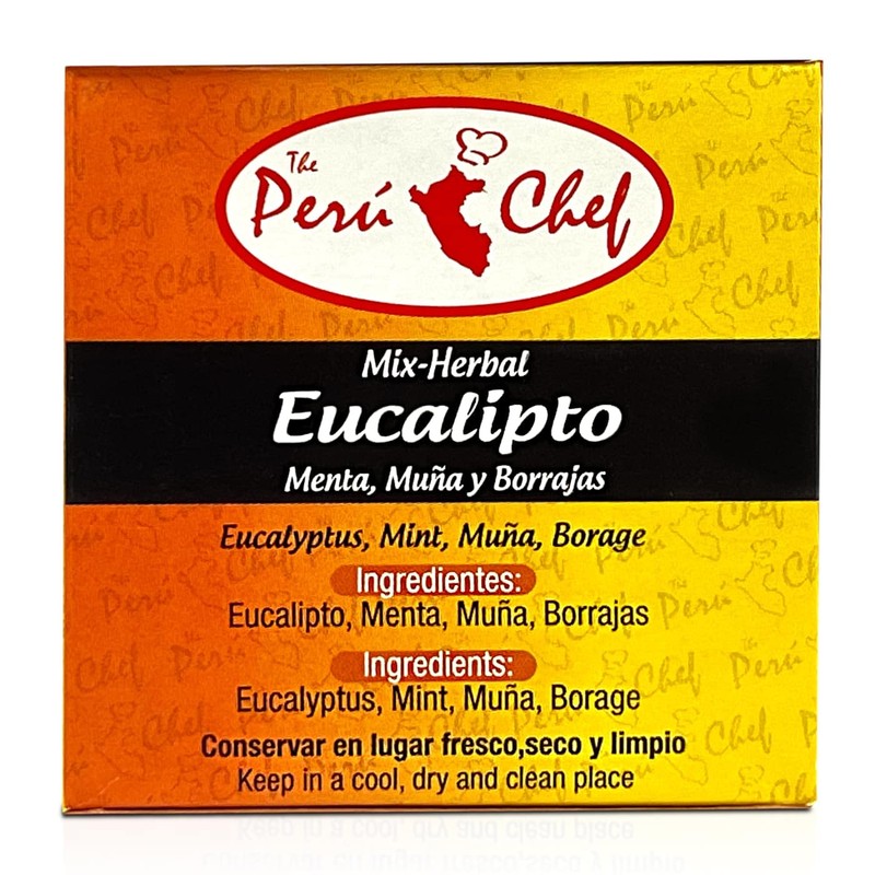 Peruchef Te Mix-herbal Eucalipto, Menta, Muña y Borraja | Peruvian