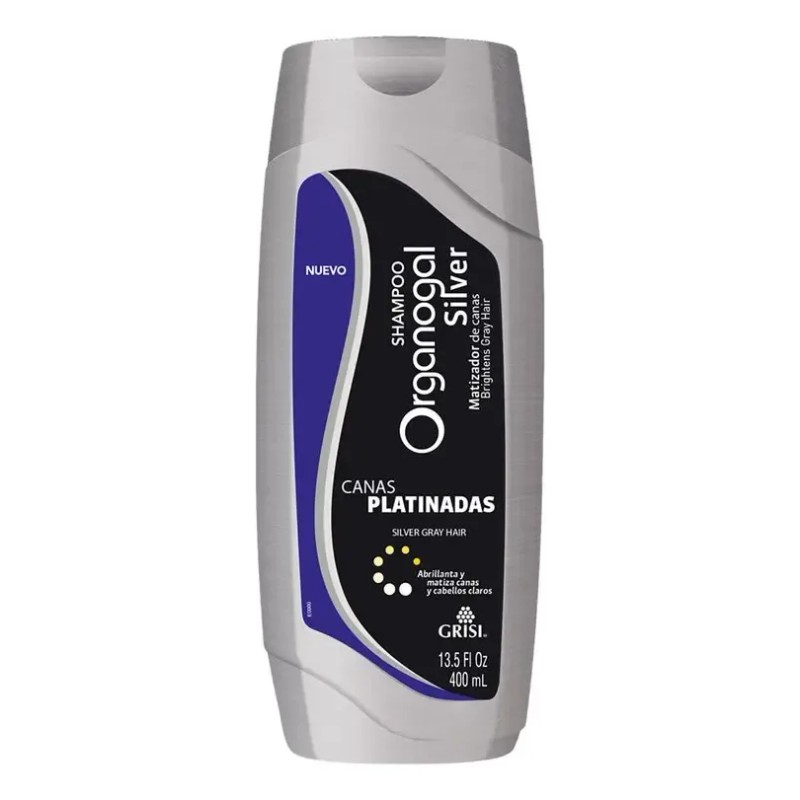 2 Shampoo Grisi Organogal Silver Canas Platinadas 400ml
