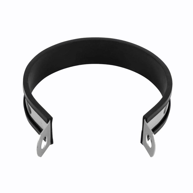 EVGATSAUTO Motorcycle Exhaust Pipe Bracket,Stainless Steel Motorcycle Semicircle Exhaust Muffler