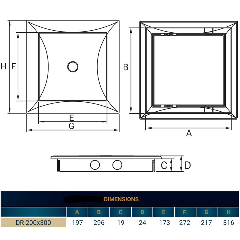 Access Panel Inspection Revision ABS Plastic Door Service Point Hatch