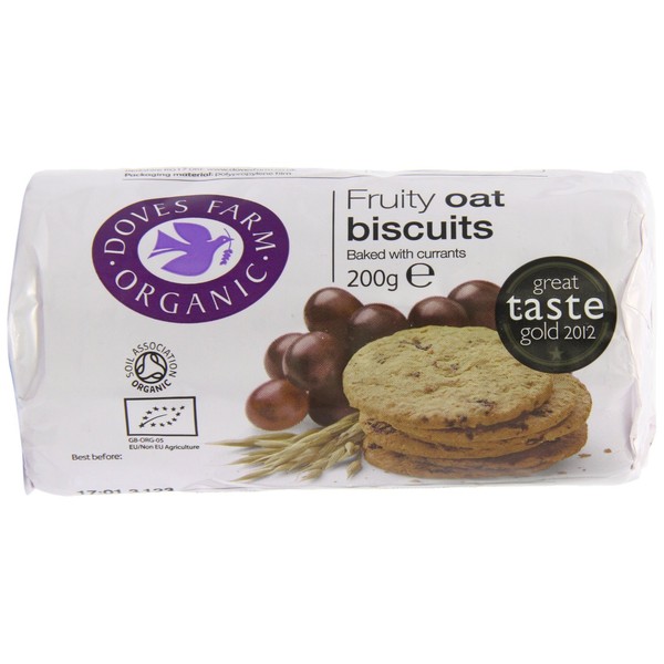 Doves Farm Fruity Oat Biscuits, 4 X 200G