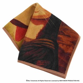 CAT ART 000220-0001-01 Cat Art Smartphone Wipe Handkerchief, Monya Liza/Leonardo Nyabinci [Microfiber] Women's Women's Approx. 9.8 inches (25 cm)