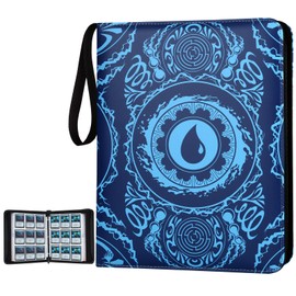 MTGPRO Trading Card Binder,9-Pocket Binder for Trading Cards Holds 720 Cards,Premium Collector Card Album for Standard Cards,Card Collection Folder for MTG,TCG,Yugioh,Game Cards (Blue)