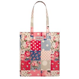 Cath Kidston Oilcloth Royal Blue Patchwork Large Open Carryall Bag Tote Handbag