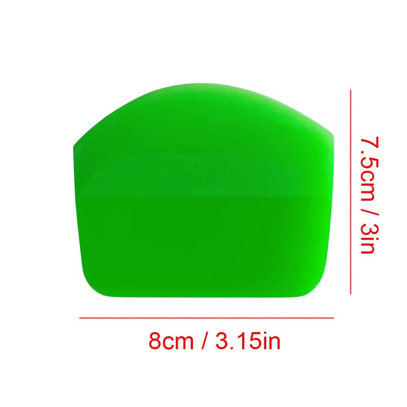 Green PPF TPU Squeegee Rubber Scraper Tools (Green Fan)