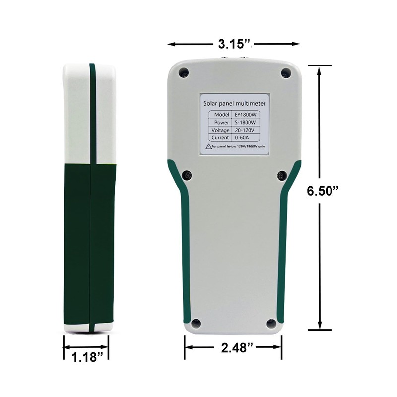 EY1800W Solar Panel Tester, DC/AC Solar Power Meter, Photovoltaic Panel