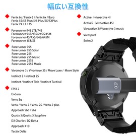 leizhan Garmin Watch Charger Adapter [2 Pieces] L-Shaped Type-C Compatible +4 Dustproof Plug Port Smart Watch Adapter USB Type C Converter Adapter Fast Charging USB