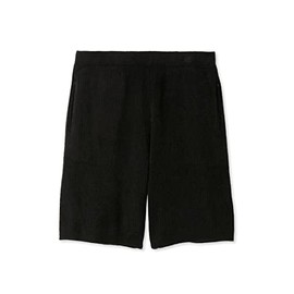 JOEL ROBUCHON HOMME PMNP232052 Men's Smooth Rib Half Pants, Black