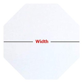 Autotech Park Precut Octagon Window Film, White Color, Self Static Adhesive Cling, 19 inch Width