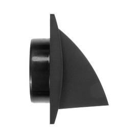 ECOPRO VENT 4 Inch Anthracite Plastic Dryer Vent Cover with Backdraft Damper – Exterior Wall Exhaust Hood Grille with Non-Return Protective Flap – Outside Air Vent Cover for Dryer, Bathroom & HVAC