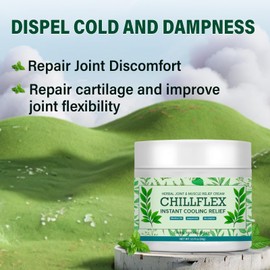 SQZRAN CHILLFLEX Menthol Soothing Cream, Joint Activities Throughout The Body, Cooling Soothing Ointment for Muscle, Head, Neck, Hands and Feet, 3.5oz (2pack)