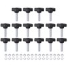 sourcing map 16pcs Tee Wing Knobs M6 x 25mm Metric